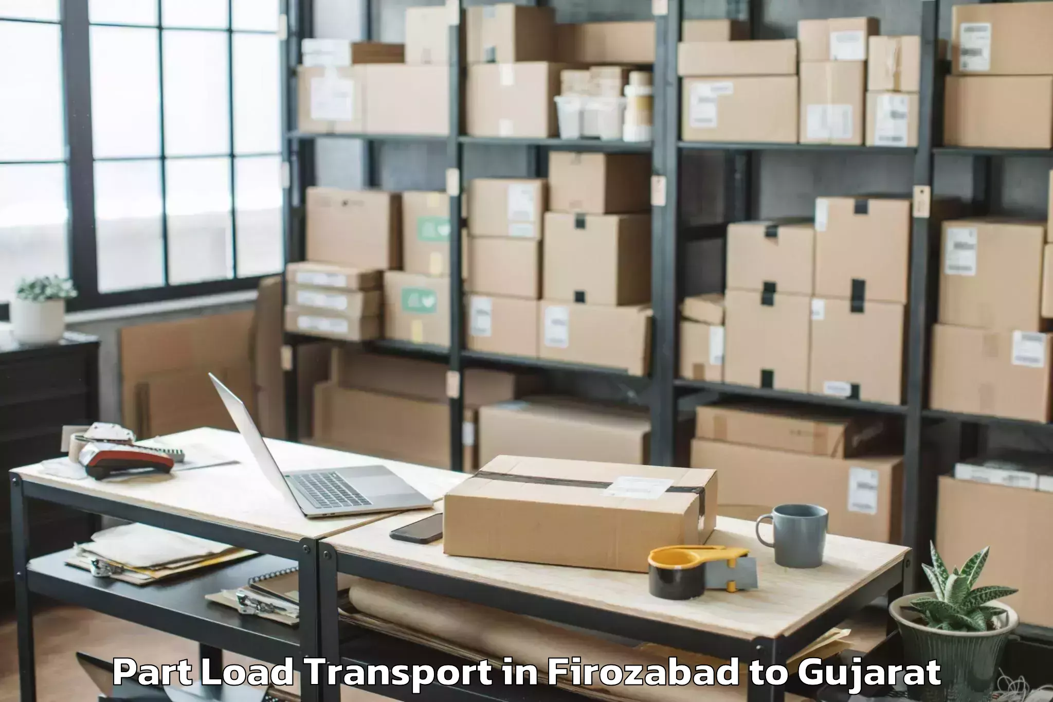 Reliable Firozabad to Nakhatrana Part Load Transport